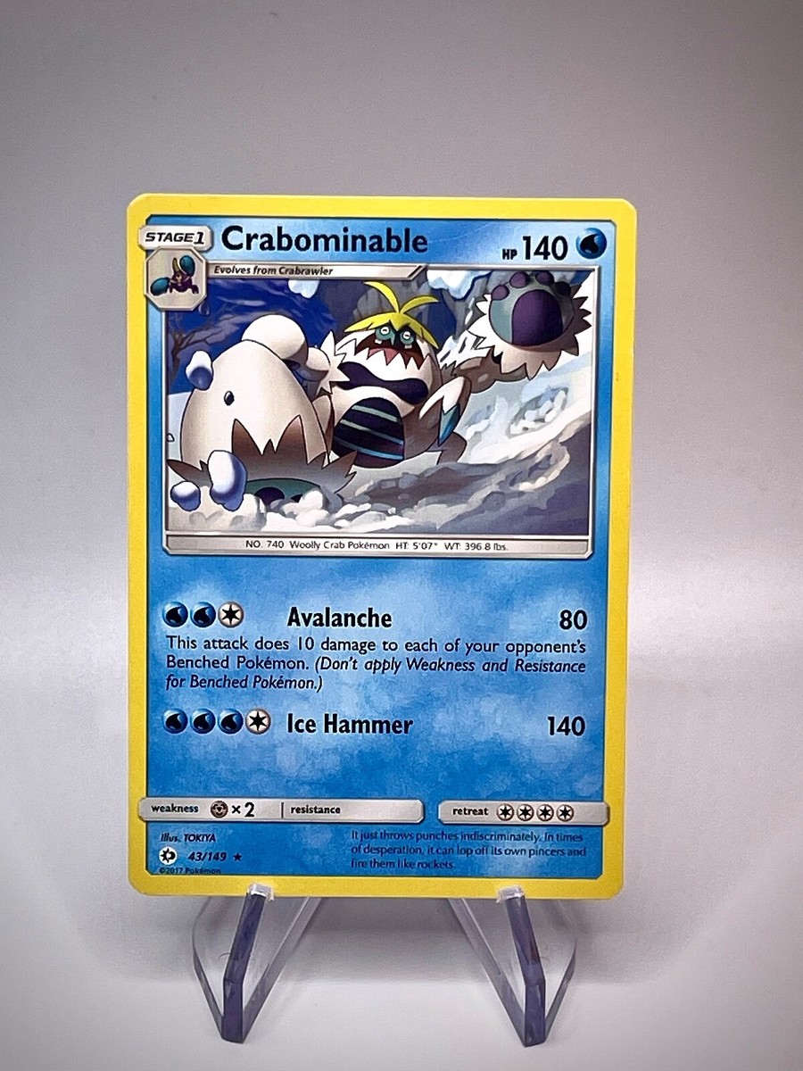 Pokémon TCG Crabominable Sun & Moon Base Set 43/149 Regular Rare
