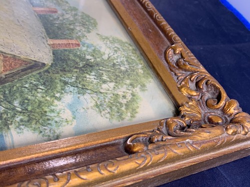 litho print numbered 1507 print in fun vintage frame cute cottage 14 - Picture 7 of 9