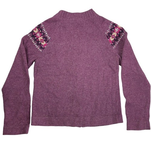 Cherokee Nordic Purple Full Zip Cardigan / 15x18.5 / Big Kid Medium 8/10 - Picture 2 of 10