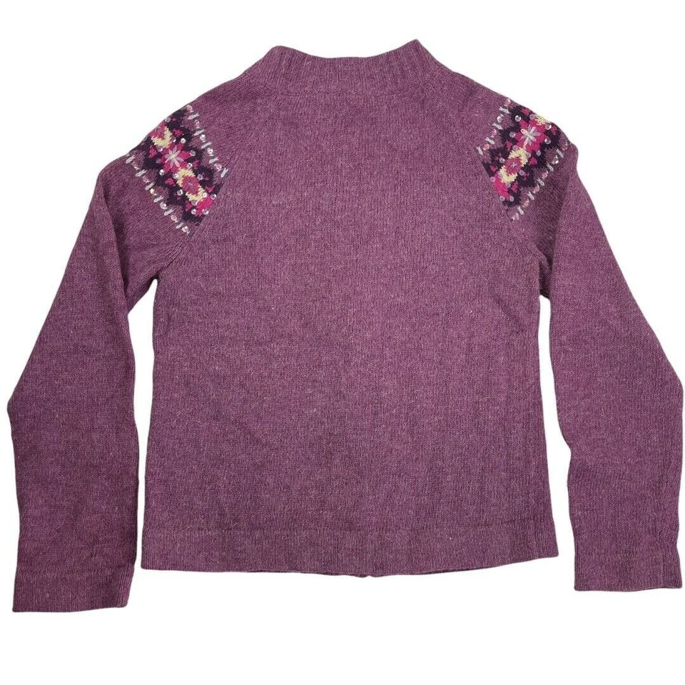 Cárdigan Cherokee Nórdico Púrpura Cremallera Completa / 15x18.5 / Niño Grande Mediano 8/10 Foto 2 de 4