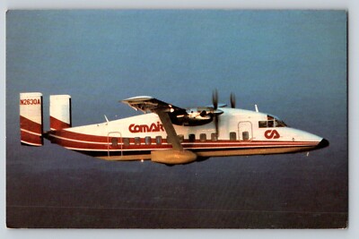 Comair Shorts SD3 30 Regional air airplane vintage Postcard
