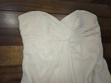 Davids Bridal Dress Womens 8 Beige Strapless Prom Bridesmaid Gown