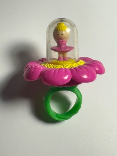 Vintage Polly Pocket Flower Ring 90's Spinning Ballerina 1994 Bluebird Toys