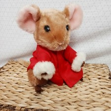 DAKIN Priscilla Hillman Christmas Mouse Plush 1981 9"
