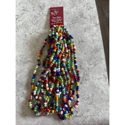 Bead Landing -String of Glass Beads 6/0 Seed Broght colors