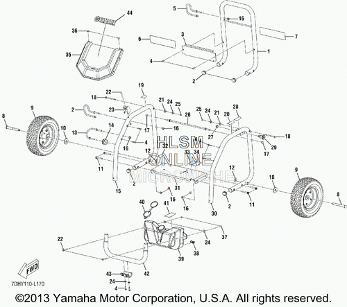 YAMAHA LAVADORA A PRESIÓN PW3028,PW3028A,PW3028B TAPA DE LLENADO TANQUE DE JABÓN 7DH-R4331-00 - Imagen 2 de 2