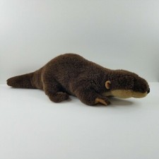 The Petting Zoo Otter Plush Realistic 22" Large Brown Stuffed Animal 1994