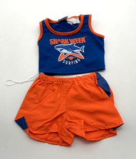 Build a Bear Discovery Shark Week Surfing Orange Swim Set