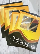 4 Packs Tracing Paper Pad 9"x12" Artist Sketch Pencil 30 Sheets 120 Sheets Total