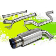 For 90-93 Integra Gs-rlsrs Ss Exhaust Catback 4.5muffler Burn Tipsilencer