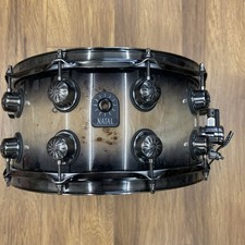 Natal Originals Mappa Burl Snare Drum  14" x 6.5"– Black Smoked Gloss Lacquer
