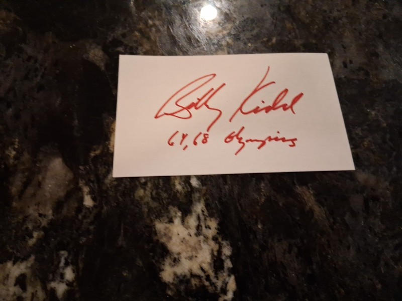 Billy KIDD 64'68' OLYMPIC SKIer Signed