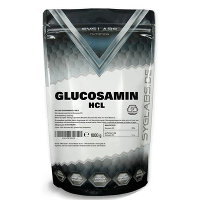 SYGLABS Glucosamin HCL - 1000g reines Glucosamin HCL Pulver - vegan