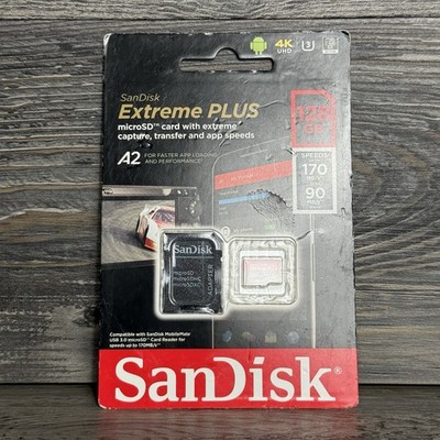 SanDisk 128GB Extreme Pro 170MB/s Micro SD MicroSDXC UHS-I U3 A2 V30 Memory Card