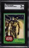 1977 TOPPS STAR WARS C-3PO ANTHONY DANIELS GREEN #207 SGC 7