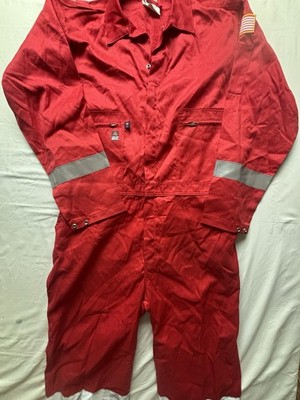WENAAS ANTIFLAME COVERALLS Red Workwear Fire Retardant FR  USA Size 54 Tall