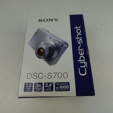 Sony Cyber-shot DSC-S700 7.2MP Digital Camera 3x Zoom Silver Box CD Cables Kit