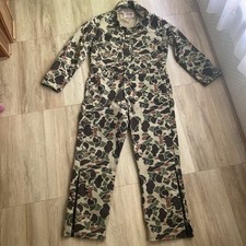 Vintage Walls Blizzard Pruf Coveralls Mens XL 2XL Tall Duck Camo Hunting 80s