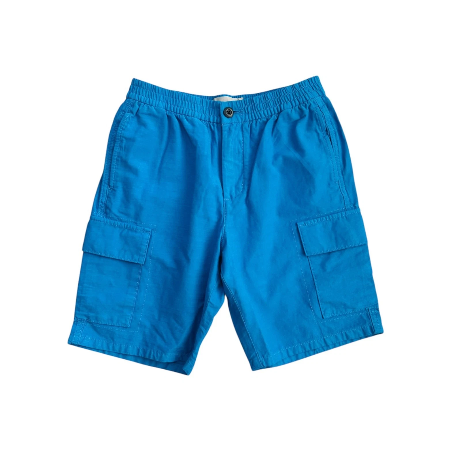 Everlane Men's Size XS Organic Cotton Linen Malibu Blue Cargo Shorts NEW