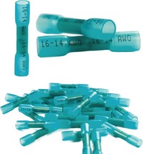 Heat Shrink Butt Connector Kit 100pcs Waterproof Insulated Wir Model: 16-14AWG