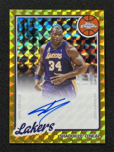 2025-26 Topps Chrome Update Shaquille O'Neal Gold Geometric 1980-81 Auto /50