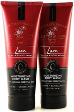 QTY 2 - Bath  Body Works LOVE JASMINE  SANDALWOOD Moisturizing Body Wash 10oz