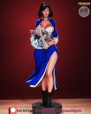 Elizabeth, BioShock, sexy Pin Up, Figur, 3D Druck, Statue, Miniatur, UNBEMALT