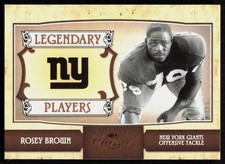2007 Donruss Classics Rosey Brown Legendary Players Bronze /1000
