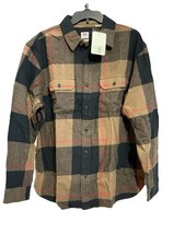 Levis The Worker Flannel Shirt Men Brown/Black Plaid Relaxed Fit All Sizes
