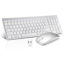Wireless Keyboard and Mouse Combo, Compact Quiet Wireless Keyboard and Mouse ...