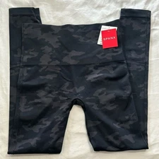 Spanx New Size L Black Camo Look at Me Now High-Waisted Seamless Leggings FL3515