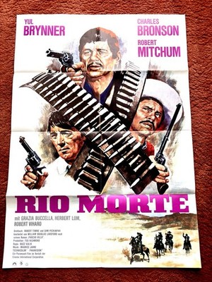 Rio Morte Kinoplakat Poster A1, Yul Brunner, Charles Bronson, Mitchum