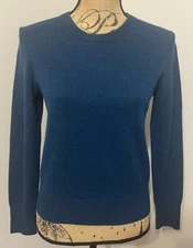Naadam Womens The Original Crewneck Cashmere Sweater Blue XS