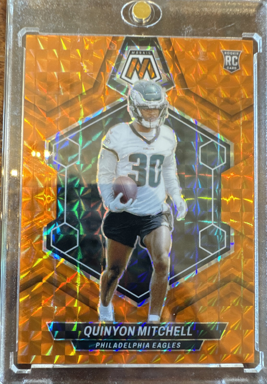 2024 Panini Mosaic - Rookies Quinyon Mitchell #322 Orange Mosaic Prizm /199 (RC)