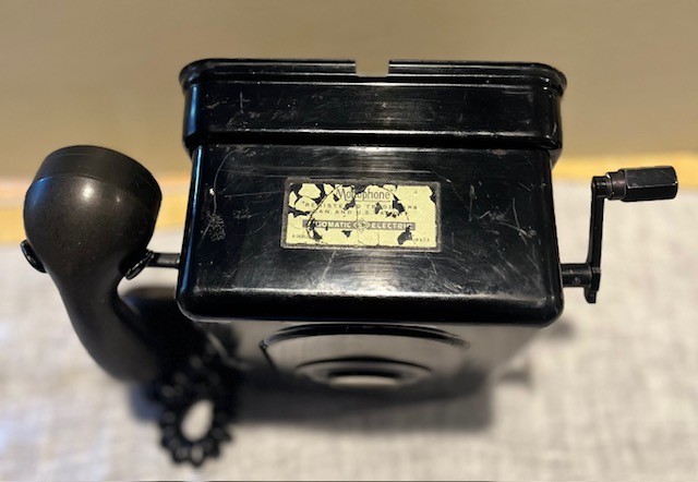 Automatic Electric Monophone Wall Phone Hand Crank made of metal Dates to 1910