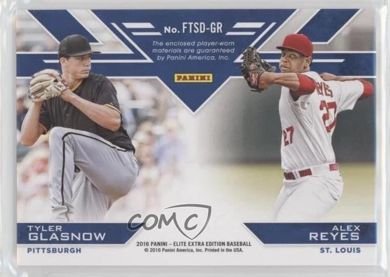 2016 Panini Elite Extra Edition Silver /149 Tyler Glasnow Alex Reyes #FTSD-GR - Image 2 of 2