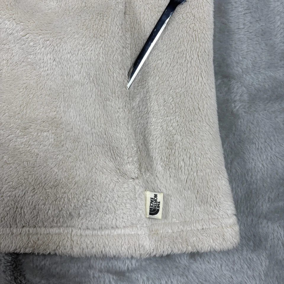 Chaleco polar The North Face para mujer mediano marfil cremallera completa senderismo chaqueta abrigo Foto 3 de 4