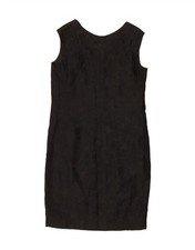 VINTAGE Womens Sleeveless Sheath Dress UK 12 Medium Black DC16