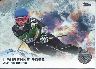 2014 Topps US Olympic SILVER MEDAL LAURENNE ROSS Alpine Snow Skiing Ice Downhill