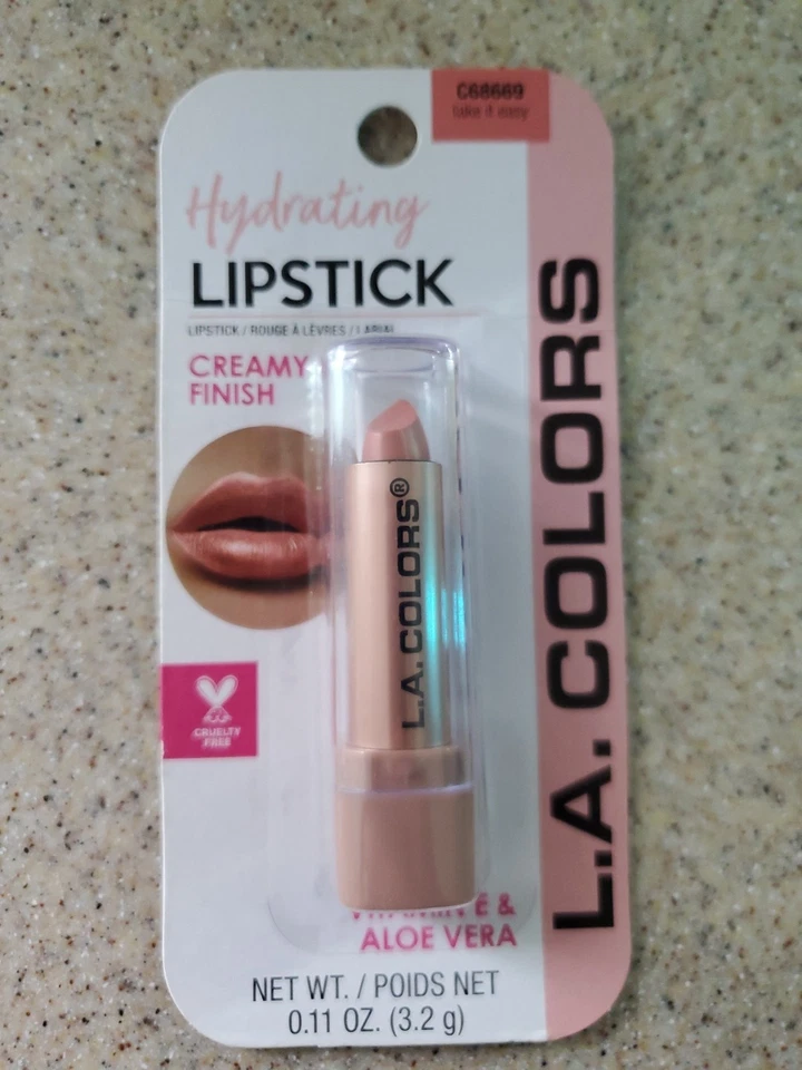 L.A.Colors Hydrating/Vit E/ Aloe Vera Creamy Finish Lipstick:C68669 Take It Easy - Image 2 of 4