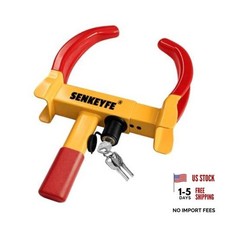 Heavy Duty Trailer Wheel Lock - Yellow  Red - Wheel Lock