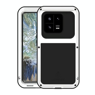 Love Mei Metallic Case Weiß für Xiaomi 13 Pro Stoßfest Wasserdicht
