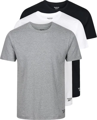 Reebok Men’s 3 Pack Performance Cotton Crew Neck Tee T-Shirts Tops Santo S (375) - image 1 of 4