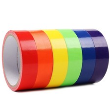Colored Duct Tape 6 Rolls, 1 Inch x 30 Yards Each - Vibrant Color Variety Pac...