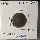 RARE INDIAN PENNY 1870 IN FINE+++CONDITION BETTER DATE COIN    XX460