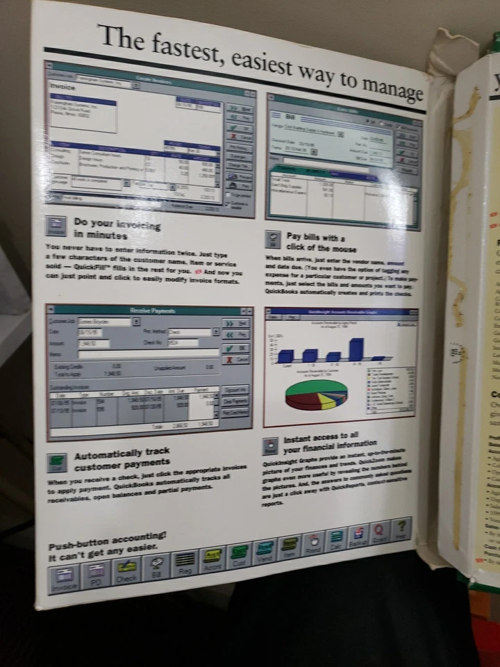 New Vintage Intuit QuickBooks Deluxe CD ROM Version With QuickBooks Plus LOOK! - Image 3 of 4