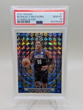 2022-23 Panini Mosaic - Stained Glass Bennedict Mathurin #1 PSA 10