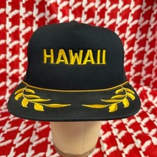 80s Hawaii Mesh Trucker Hat Rope Bill Captain Style Souvenir Snapback