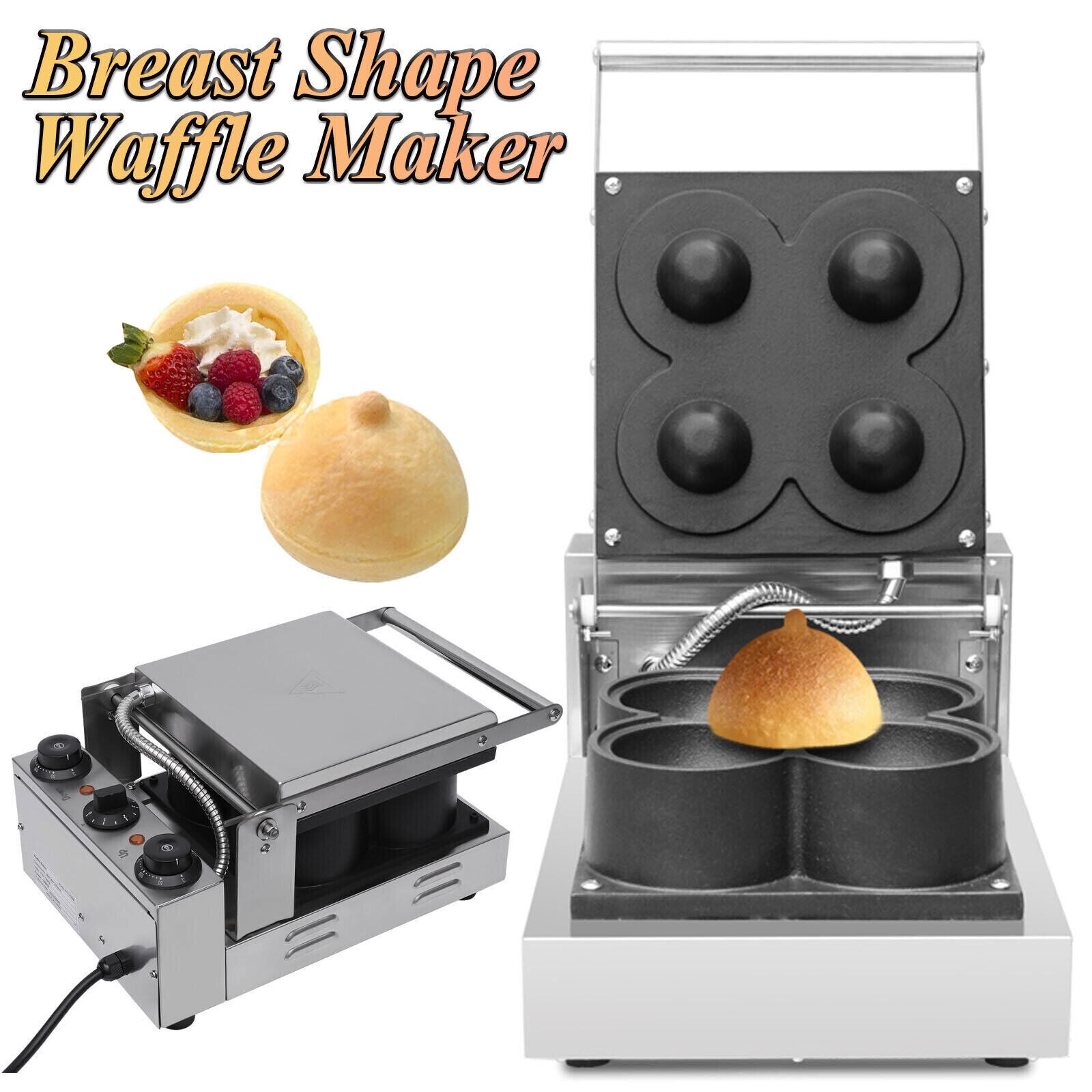 Big Chest Shape Waffle Baker Breast Waffle Maker Electric Boob