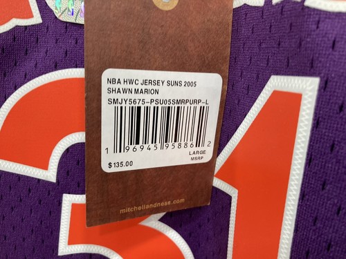 Camiseta deportiva grande nueva con etiquetas Shawn Marion 2005-06 Phoenix Suns Mitchell & Ness SWINGMAN - Imagen 5 de 10